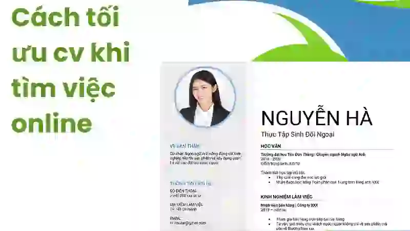 Mẫu CV chuyên nghiệp giúp quá trình tìm việc online thuận lợi