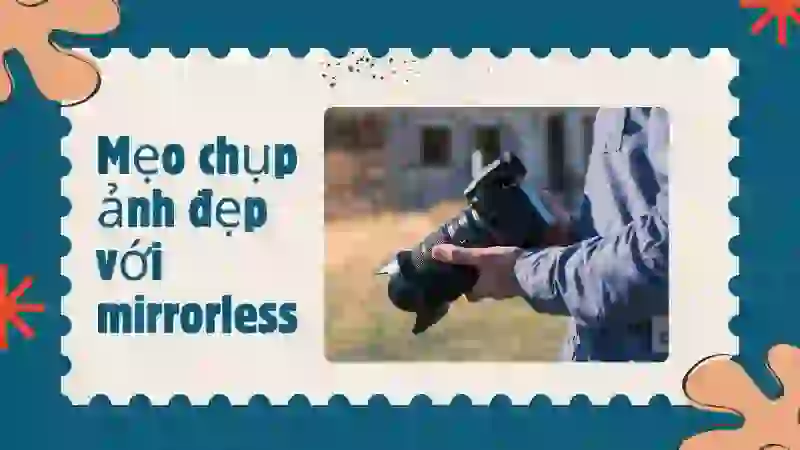 Nhiếp ảnh gia thao tác chụp ảnh bằng máy ảnh mirrorless