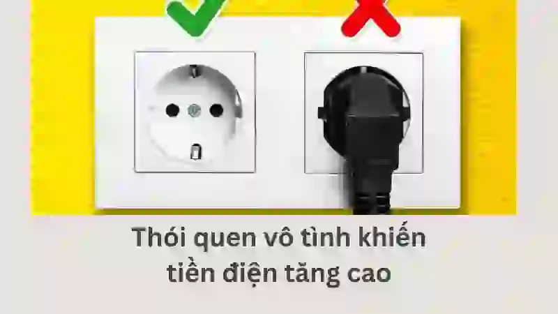 Rút phích cắm các thiết bị điện tử khi không sử dụng
