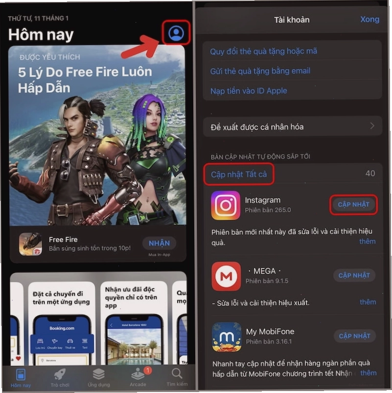 Cập nhật ứng dụng để sửa lỗi bị văng ứng dụng trên App Store