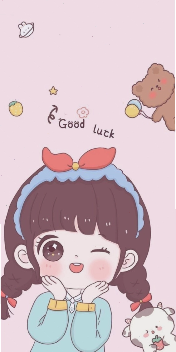 hình nền cute chibi nữ phong cách dịu dàng