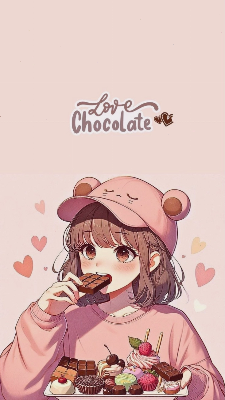 hình nền cute chibi nữ thời thượng